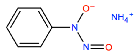 Structural representation of Cupferron