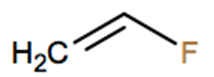 Structural representation of Vinyl fluoride